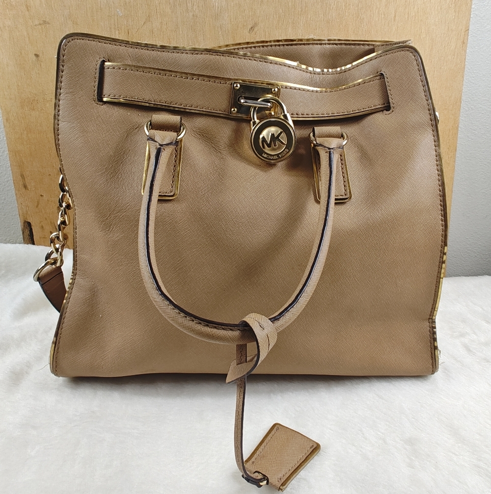 MICHAEL Michael Kors Brown Leather Hamilton Travel Tote - Picture 2 of 12